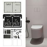 Прихована безрамкова кнопка змиву EDPLIT M4 - Сумісний з Geberit, AlcaPlast, TECE, Viega, VitrA, Noken, JomoTech, Cersanit, TOTO E10048 фото